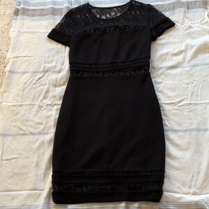 Bailey 44 Black Sheath Cocktail Mini Dress